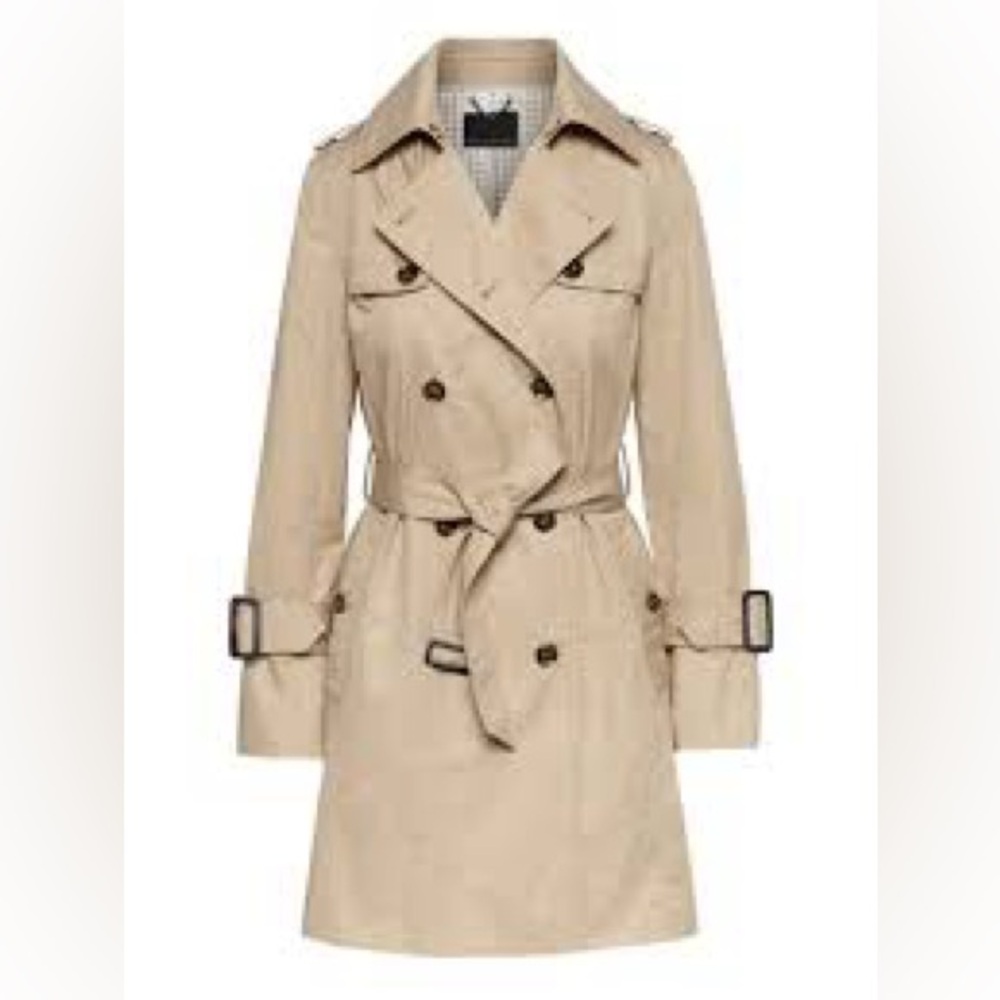 Banana Republic Beige Double-Breasted Trench Coat size 12